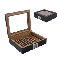 Spanish Cedar Wood High-Gloss Black Cigar Humidor Cedar Wood Humidor
