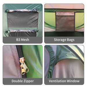 Carpa Plegable Personalizable para Acampar al Aire Libre, de Una Sola Capa, para 2-3 Personas, para las Cuatro Estaciones, con Varillas de Fibra de Vidrio, <span class=keywords><strong>Rizen</strong></span> RZ-PUT-008 190T Plateada - Product Image 6