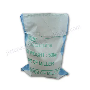 Saco de embalagem branco durável para farinha de milho vazia de 50kg por atacado