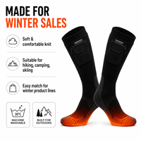 Chaussettes chauffantes électriques pour hommes TAJARLY avec logo personnalisé, chaussettes thermiques épaisses 7,4 V avec poche pour batterie, pour le travail en extérieur, la randonnée, le camping