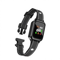 Neues Farbdisplay-Halsband mit Nylonseil gegen Bellen, Intelligentes Haustier-Halsband, Einstellbarer Schock, Ultraschall-Vibration, Automatische Bellabschreckung