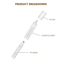 Emballage personnalisé de seringue cosmétique cylindrique, crème pour les yeux 10 ml, seringue sans air en plastique avec bouton-poussoir, sérum, huile essentielle, compte-gouttes