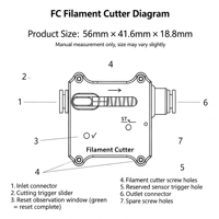 Nouveau coupe-filament Ceality Original pour imprimante 3D, 10 pièces K2/K2 Pro/K2 Plus, coupe rapide, haute durabilité, remplacement rapide 1.5