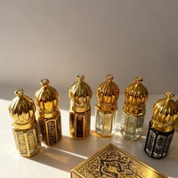 Boîte d'emballage vide pour huile d'Oud, vente en gros, flacon de luxe en verre pour soins de la peau, 3ml, 6ml, 12ml, pour parfums arabes Attar