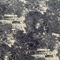Matériau métallique en gros 100% polyester 75D impression en mousseline de soie avec finition douce et bonne chute