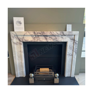 Newstar Luxe Stijl Natuurlijke Arabescato Corchia Marmeren Open Haard Surround Massief Stenen Open Haard - Product Image 5