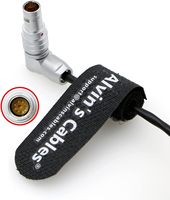 Câble Timecode Alvin's Cables Red Komodo Tentacle Sync 3.5mm TRS à angle droit rotatif EXT 9 broches mâle 20CM |   7,87 pouces