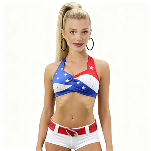 Großhandel Maßgeschneiderte Mädchen-Sportunterwäsche und Shorts-Sets mit Cheerleader-Uniform (Spandex/Baumwolle) - Product Image 2