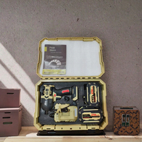 Ensemble d'outils électriques sans fil Fengbao 6 pièces, ensemble d'outils combinés sans fil 21V avec meuleuse d'angle, perceuse à percussion, clé à chocs
