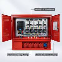 Armoire de distribution d'énergie portable personnalisée, Camlock 5 prises industrielles, boîte électrique temporaire, chantier de construction, OEM ODM CE