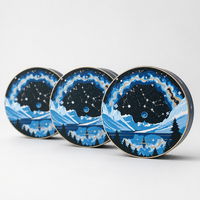 Coffret Cadeau Rond en Carton Personnalisé de Luxe avec Logo, Impression Constellation Premium pour Chocolats, Bonbons, Thé, Bijoux