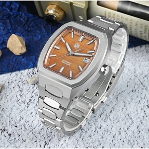 Reloj de Hombre San Martin SN0145 de 39.5mm, Estilo Tonneau, de Lujo, para Negocios, Automático, Mecánico, Resistente al Agua 10Bar, Luminoso BGW-X1 - Product Image 3