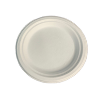 Plaques rondes blanches naturelles jetables biodégradables en pulpe de bagasse de canne à sucre de 6 à 10 pouces pour la fête