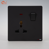 Interrupteurs muraux standard KLASS UK avec plaque 1 gang 1 voie et interrupteur néon pour prises électriques domestiques et interrupteurs à bascule