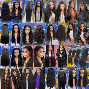 Perruque à Closure en Cheveux Humains, Bouclée Rose pour Femmes Noires, Perruque Cheveux Naturels Frisés Style Romance, Perruque Brute Ondulée - Product Image 6