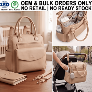 Borsa Fasciatoio Multifunzione Portatile in Pelle del Produttore, Zaino Convertibile per <span class=keywords><strong>Mamma</strong></span> <span class=keywords><strong>e</strong></span> <span class=keywords><strong>Papà</strong></span>, Borsa Maternità per Neonati - Product Image 1