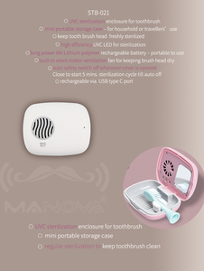 500mAh Single Toothbrush UV <b>Sterilizer</b> Case Portable Rechargeable Disinfection Box Wholesale - Product Image 5