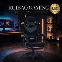 Fauteuil de Gaming Industriel en Gros avec Oreilles de Chat, Hauteur Réglable, Pivotant, Coussin en Tissu Confortable, Siège Ergonomique Inclinable de Type Racing