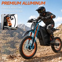 Moto électrique 3000W, batterie au lithium 60V 27Ah, 3 vitesses, vitesse maximale 70KM/H, frein hydraulique, autonomie 50KM, moto tout-terrain électrique