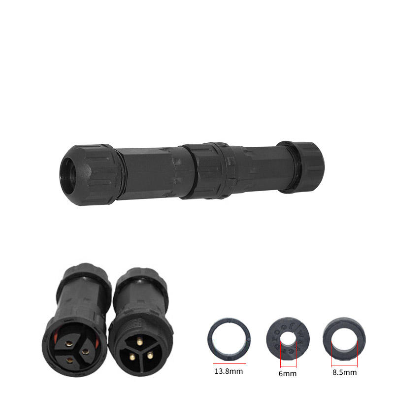 M20 IP68 Waterproof Power Connector 2-4 Pin Solderless 20A Plug