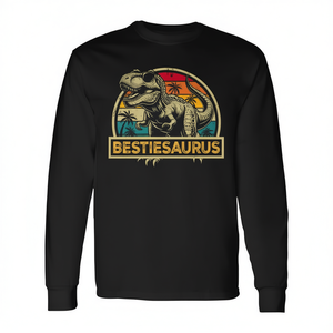 Bestiesaurus T Rex Dinosaur T-shirt à manches longues Design assorti pour la famille - Product Image 2