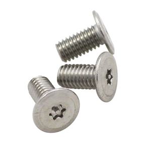Tornillo de máquina de seguridad Torx T20 de cabeza plana con pasador, tornillo de acero inoxidable, tornillos de máquina de cabeza plana fina Phillips - Product Image 4