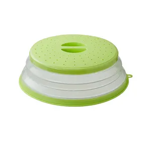 Hot Amazon Hochwertiger atmungsaktiver Klappdeckel Mikrowellen-Spritz schutz BPA-freie spülmaschinen feste Mikrowellen abdeckung aus Silikon-Kunststoff
