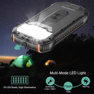 Banco de Energía Solar de 26800mAh con Carga Rápida, Cargador Inalámbrico, Puertos de Entrada Dobles y 3 Puertos de Salida, Batería Externa con Linterna - Product Image 6