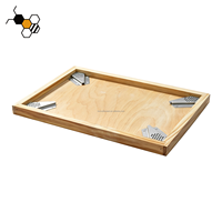 Accessoire d'apiculture : Couvercle intérieur de ruche australienne pour 8 ou 10 cadres, trempé dans la cire, avec 4 aérations triangulaires et échappements métalliques pour abeilles