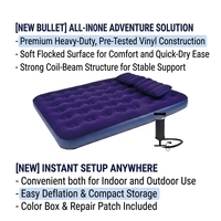 Matelas Gonflable Pliant Grand Format OEM avec Oreiller et Pompe Manuelle pour Utilisation Intérieure et Extérieure – Vente en Gros