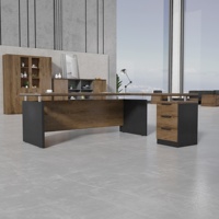 Meubles de bureau de fabrication Shunde, bureau en forme de L, bureau de direction, table de bureau, Foshan, industriel, moderne, en bois