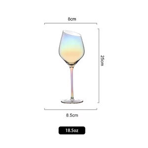Jinbaijia Verre à vin rouge de <span class=keywords><strong>Bordeaux</strong></span> incassable personnalisé Forme de bouche oblique Cristal sans plomb soufflé à la main 101-200ml pour flûtes - Product Image 5