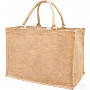 Bolsa de Yute Personalizada de Alta Calidad con Logotipo, Bolsa de Arpillera Reciclada Natural Única - Product Image 2