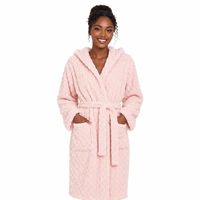 Peignoir en molleton corail extra long personnalisé, épais et chaud, en microfibre thermique pour femme, idéal pour l'hiver et l'hôtellerie