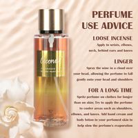 Vente Chaude 250ml Luxueux Spray Corporel Parfumé Aromatique, Brume Corporelle Hydratante Parfumée Longue Durée pour Femmes
