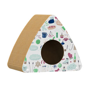 Duurzame Grote Houten Kattenmeubels Golfkarton Post Sisal Materiaal Populaire <span class=keywords><strong>Scratcher</strong></span> Tunnel Ramp Lounge Kattenboom - Product Image 3