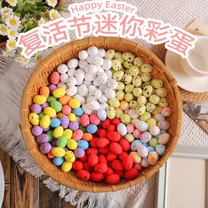 50 unids/pack mini decoraciones de Pascua huevo moteado juguetes huevos en stock huevo de Pascua al por mayor