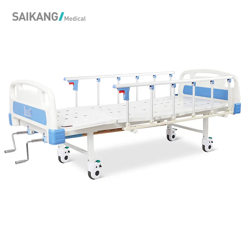 A2k5s (qb) cama hospital ajustável manual, cama abs com castores, cama de quarto clínica