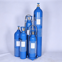 Bouteille de gaz oxygène sans soudure 2L-150L avec régulateur de pression en option pour systèmes d'alimentation en oxygène