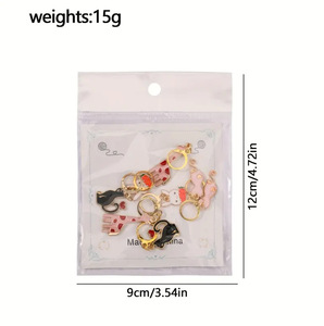 Marcadores de Puntos de Ganchillo con Diseño de Animales Adorables, Abalorios de Aleación Esmaltada, Clips de Bloqueo para Tejer, Accesorios DIY para Contador de Hileras - Product Image 2