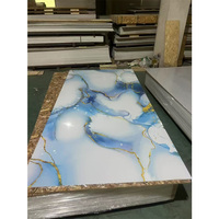 Panneau mural en PVC flexible à haute brillance 4*8 pieds, panneau mural en plastique à impression numérique marbrée, panneau UV, feuille de marbre en PVC pour murs