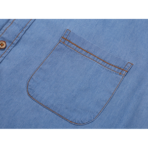 Stocklot con estilo de los hombres de algodón de manga larga casual <span class=keywords><strong>jeans</strong></span> camisa de denim - Product Image 5
