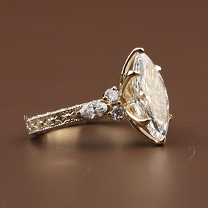 Bague de fiançailles en diamant de laboratoire de 5,2 carats pour femmes, bijoux de mariage haut de gamme en argent, or 10 carats, or 14 carats, or 18 carats - Product Image 3