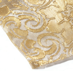 Tissu Jacquard Baroque Vintage à Motifs Roulants, Métallique Brillant, Ultra-Léger, en Maille Métallique Décorative pour l'Architecture de Luxe - Product Image 6