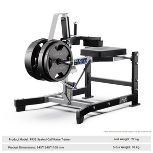F935 Appareil de levée des mollets assis à charge libre, isolateur de soleus, équipement de musculation commercial pour les jambes, en acier - Product Image 1