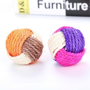 Boule de sisal <span class=keywords><strong>multicolore</strong></span> pour <span class=keywords><strong>chat</strong></span> Jouets interactifs pour <span class=keywords><strong>chat</strong></span> pour l'intérieur Balle roulante pour animaux de compagnie Balles d'entraînement à gratter jouet à mâcher pour <span class=keywords><strong>chat</strong></span> - Product Image 3