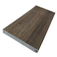 Tarima de Madera Compuesta WPC de Segunda Generación, Color Teca, Duradera, con Revestimiento de Fibra de Madera Sólida, Coextrusión, OEM ODM