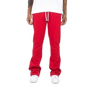 Solid Color Drawstring Sweatpants Lightweight Knitted <b>Wide</b> <b>Leg</b> <b>Trousers</b> Mid Waist Casual Streetwear Pants <b>for</b> <b>men</b> s custom size. - Product Image 1