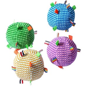 Juguete de Pelota Suave y Resistente para Entrenamiento de Mascotas con Sonido de Campana y Cuerda para Lanzar, para Perros y Gatos, Resistente a Mordidas, Juguete para Masticar y Limpiar los Dientes - Product Image 1