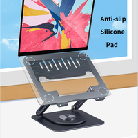 Support d'ordinateur portable en alliage d'aluminium avec base rotative à 360 ° pour iPad Macbook, vente en gros